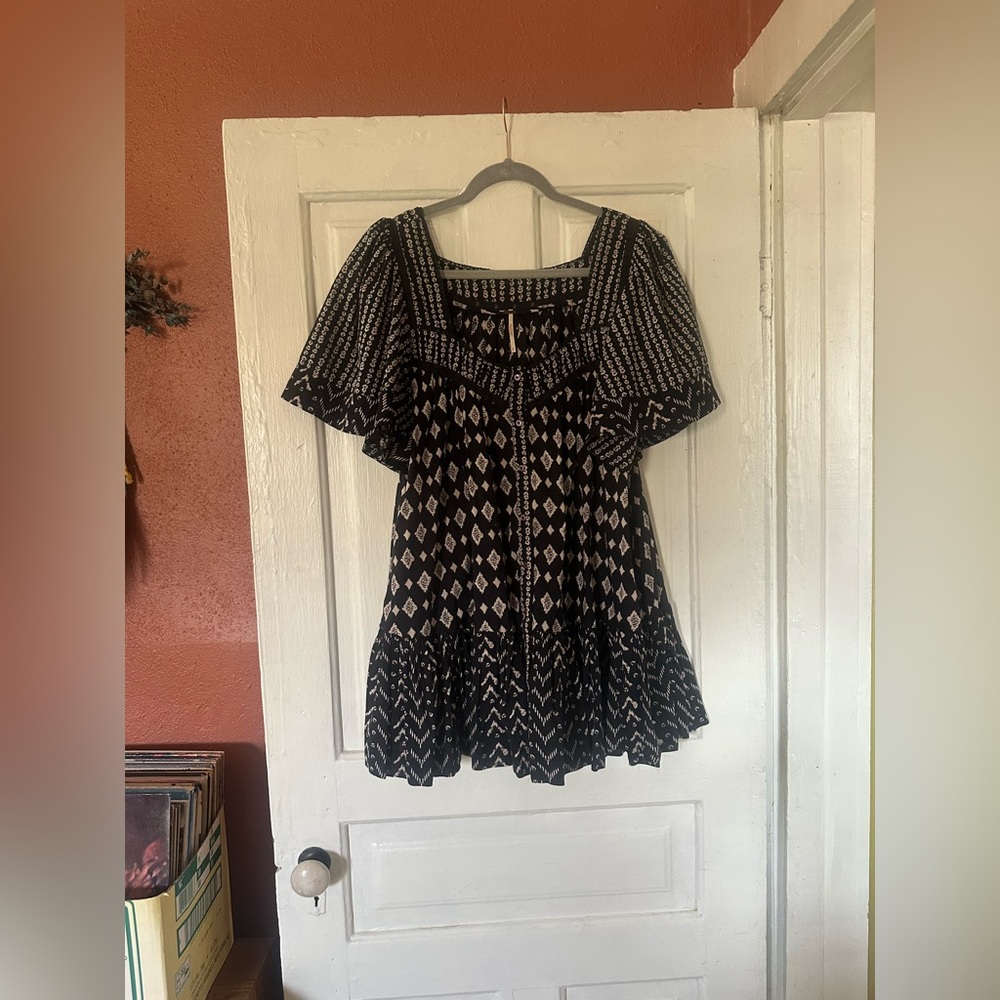 Black and White Patterned Dress